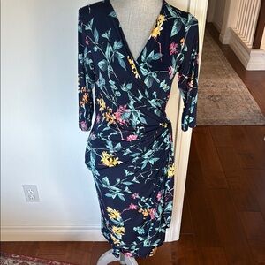 Melissa Masse Floral Wrap Dress
